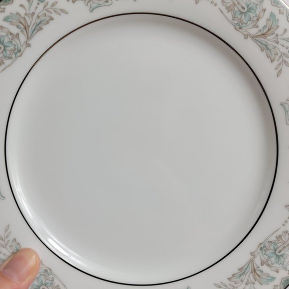 THREE Noritake Belmont Salad Plates Blue Gray Scrolls & Flowers #5609 - Picture 10 of 12